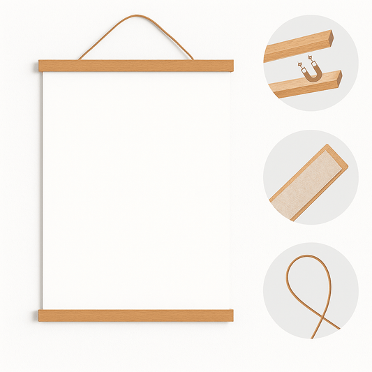 Accroche magnétique en bois - Nostalgic Poster